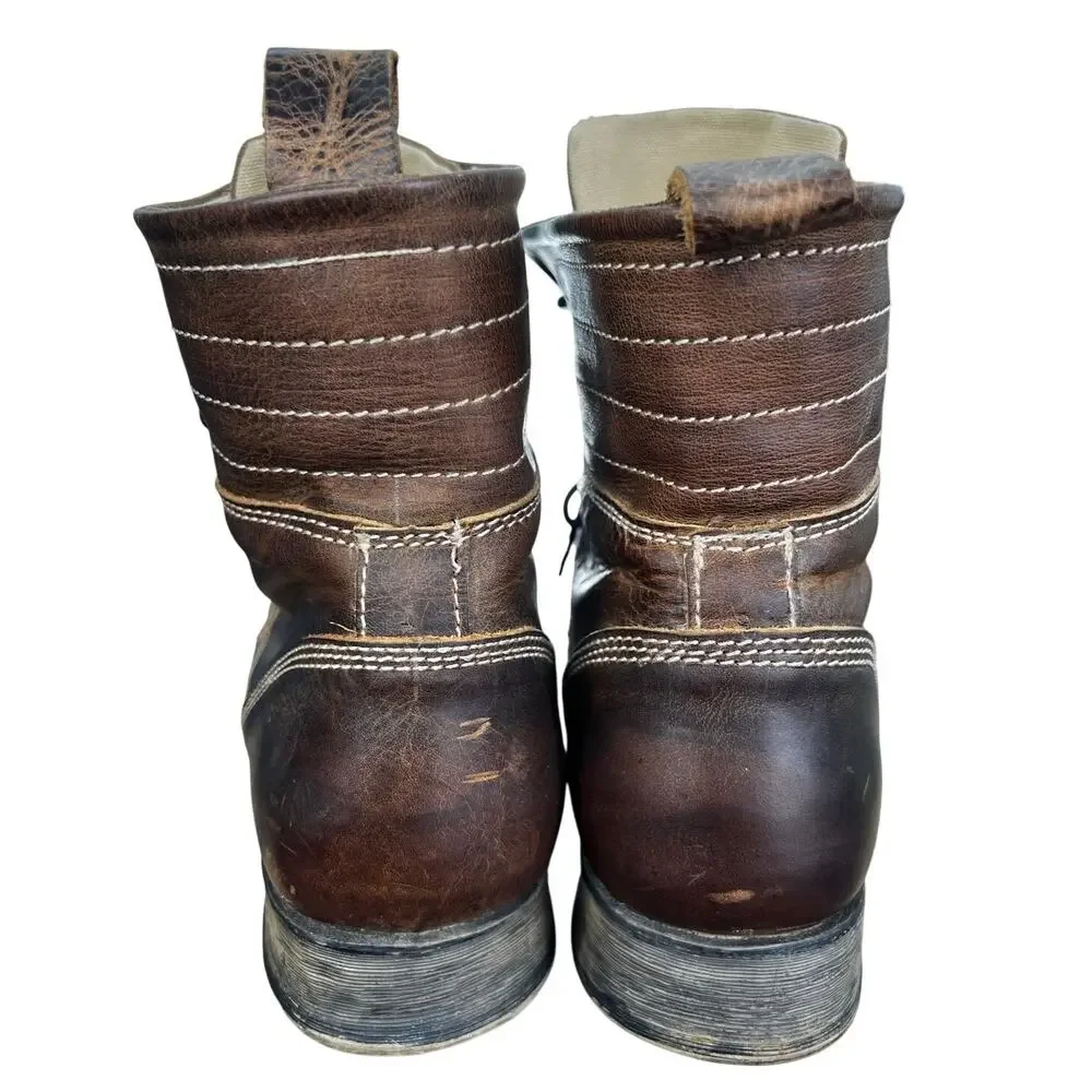 Bed Stu Men’s Den Brown Leather Lace Up Chukka Boots Size US 12